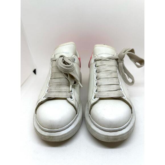 ALEXANDER MCQUEEN Oversized Chunky Platform Sneakers White Red-Orange - Sz 5 1/2 - Picture 2 of 8